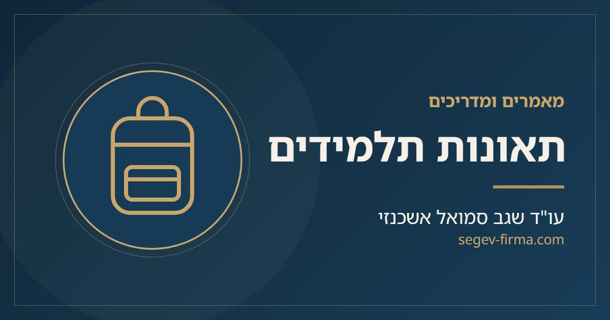 מאמרים ומדריכים בנושא תאונות תלמידים